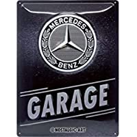 Los mejores  - Nostalgic-Art Cartel de chapa retro Mercedes-Benz – Garage – Idea de regalo para los fans de los coches- metálico…
